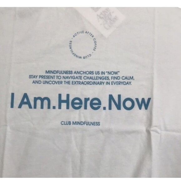 Active After Coffee Graphic T Shirt Unisex I Am Here Now M - Picture 4 of 8